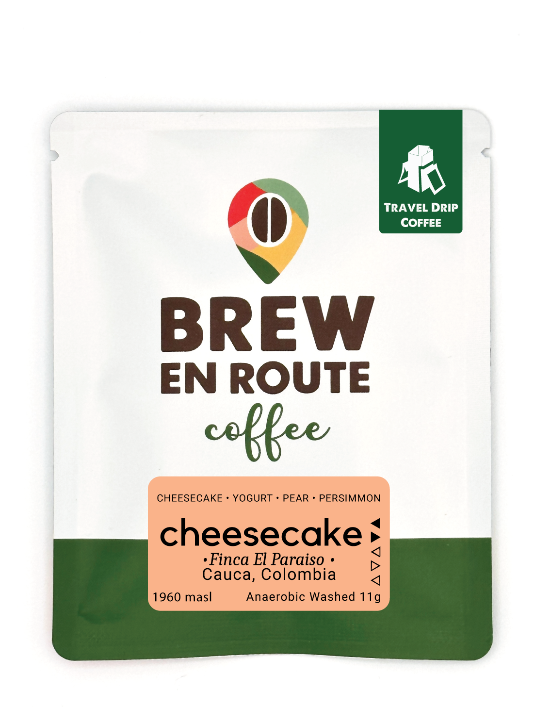 Cheesecake Finca El Paraiso Colombia | Diego Samuel Bermudez Tapia | Travel Drip Coffee Single Serve (12 pack)