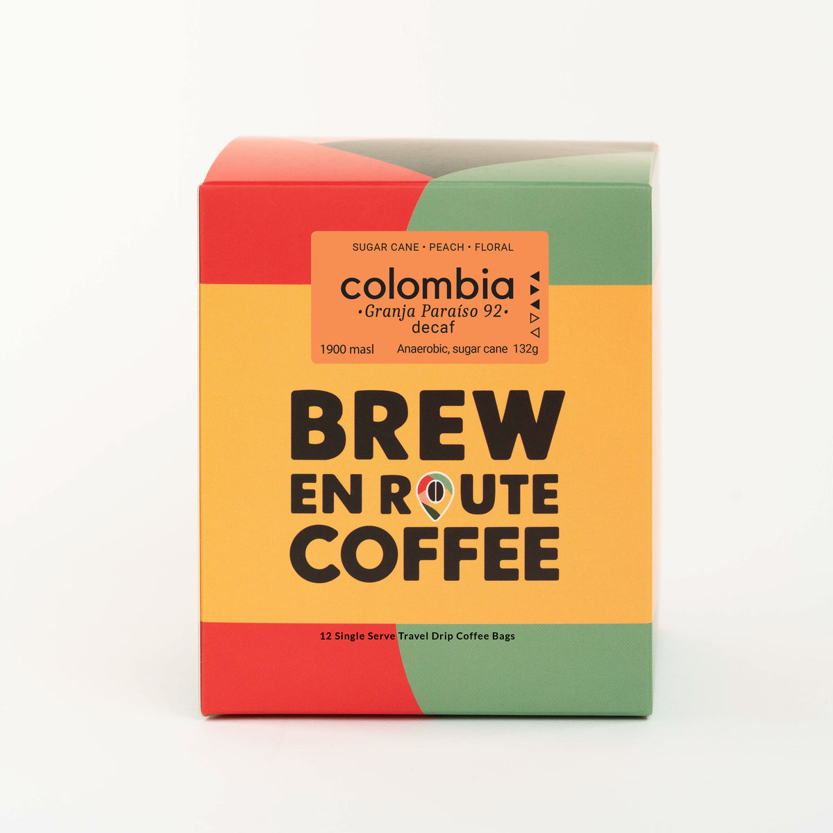 Decaf Colombia Sugar Cane Granja Paraíso 92  | Travel Drip Coffee Single Serve (12 pack)