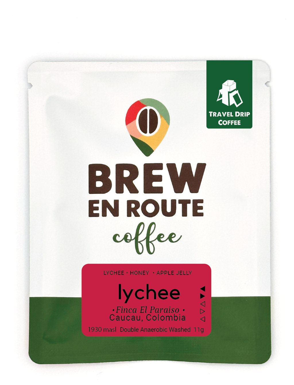 Lychee Finca El Paraiso Colombia | Diego Samuel Bermudez Tapia | Travel Drip Coffee Single Serve (12 pack)