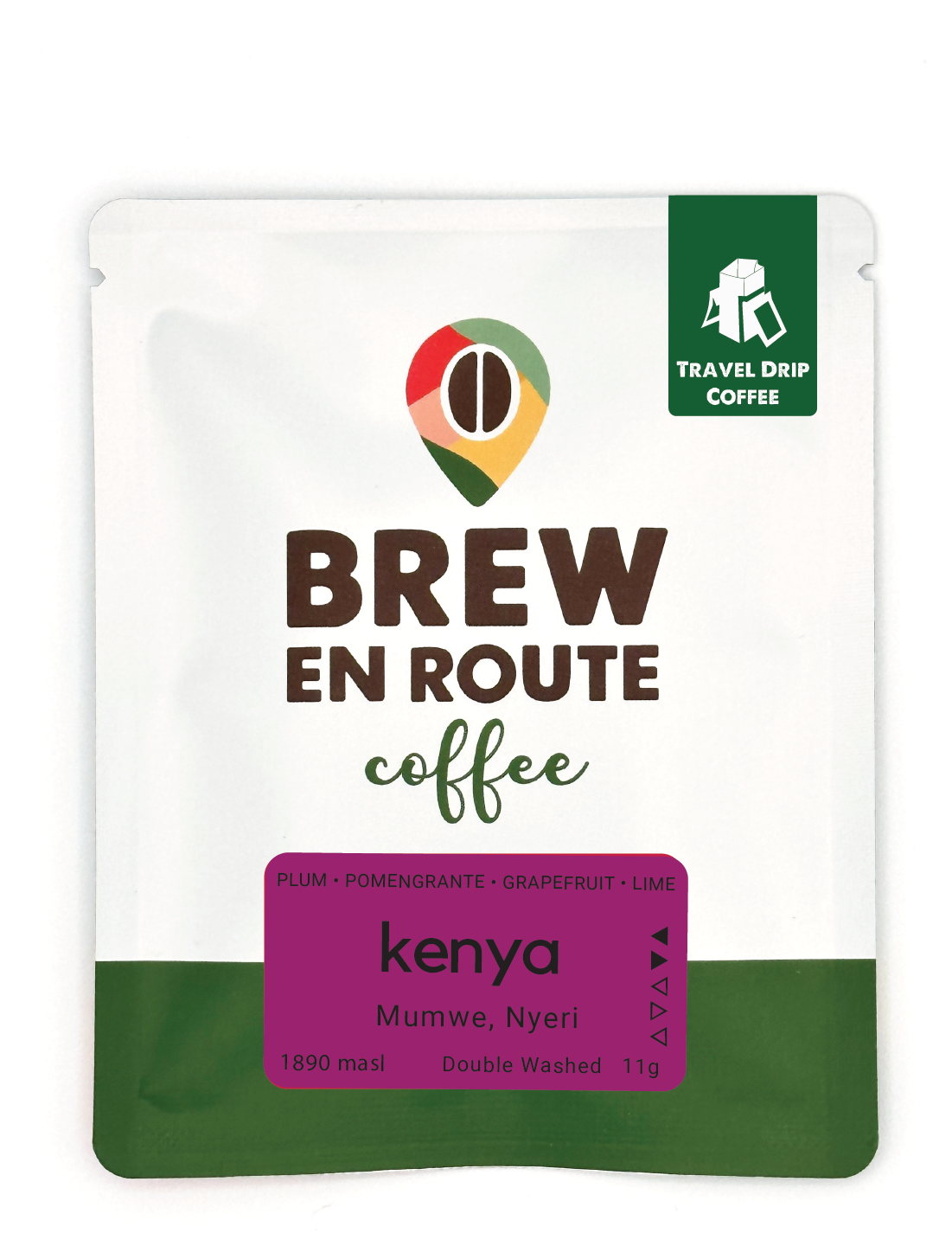 Kenya Double Washed | Travel Drip Coffee Single Serve (12 pack)