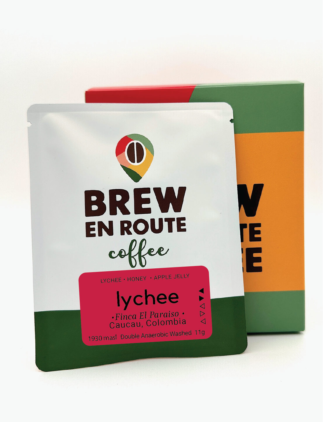 Lychee Finca El Paraiso Colombia | Diego Samuel Bermudez Tapia | Travel Drip Coffee Single Serve (12 pack)