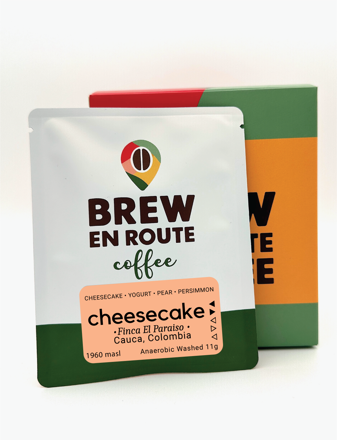 Cheesecake Finca El Paraiso Colombia | Diego Samuel Bermudez Tapia | Travel Drip Coffee Single Serve (12 pack)